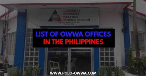 owwa branches|Directory: OWWA Regional Welfare Office Locations .